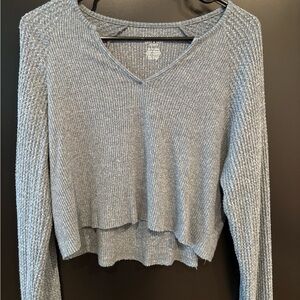 American Eagle Soft Blue V-Neck Sweater